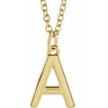 14k Yellow Gold Initial Dangle Necklace Jewelry J61031