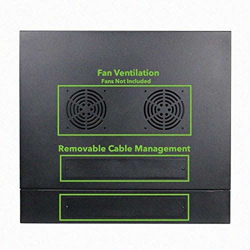 9U Wall-Mount Network Cabinet Enclosure, 450mm Depth, Hinged Back, Swing Gate Server Cabinet H90139