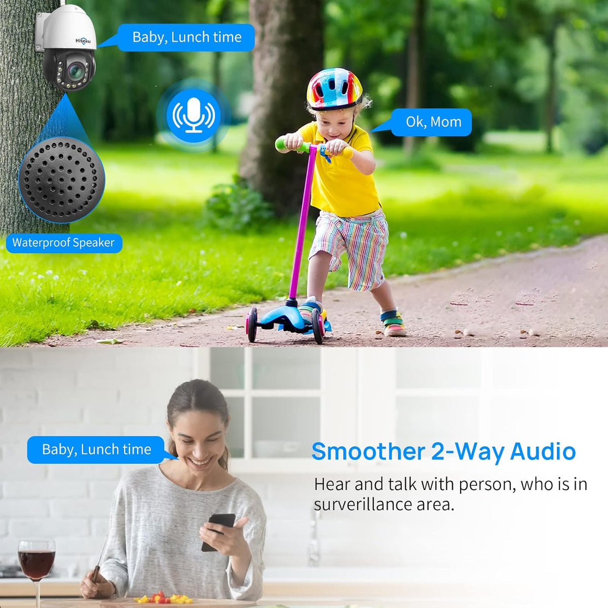 Wireless 30X Optical Zoom PTZ Camera Outdoor Two Way Audio 250ft Night Vision with Floodlight Security Camera Z6232