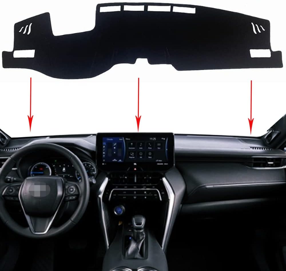 Black Edge Dashboard Cover Mat for Toyota Venza 2021 2022 L673