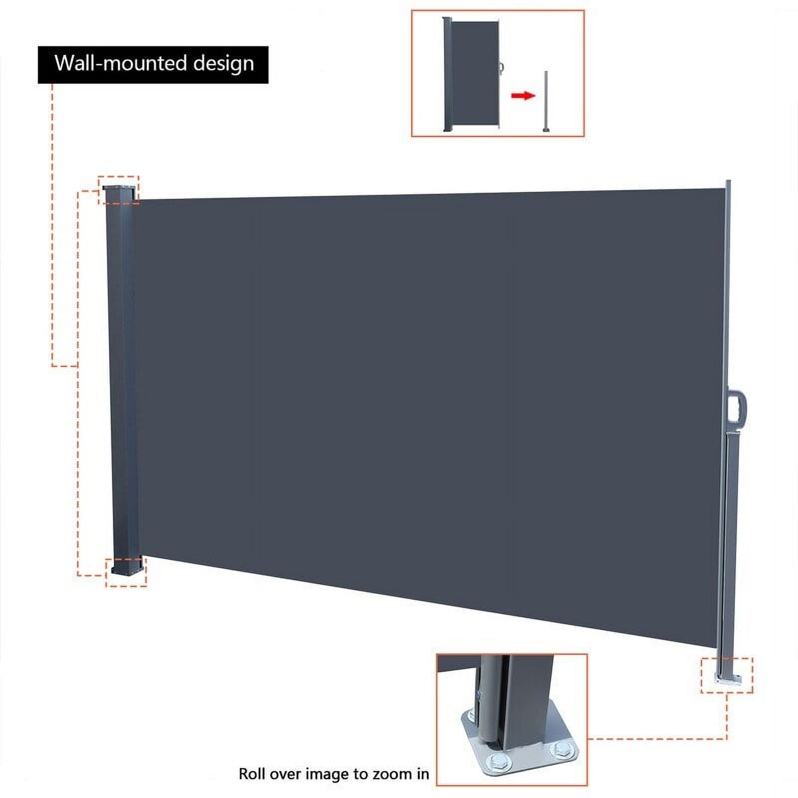 Grey Outdoor Patio Privacy Screen Awning C670