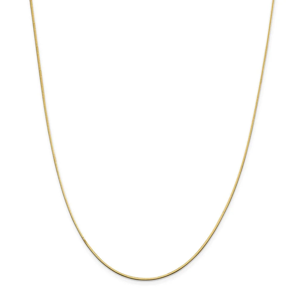14kt Yellow Gold 16 inch Octagonal Snake Chain A235