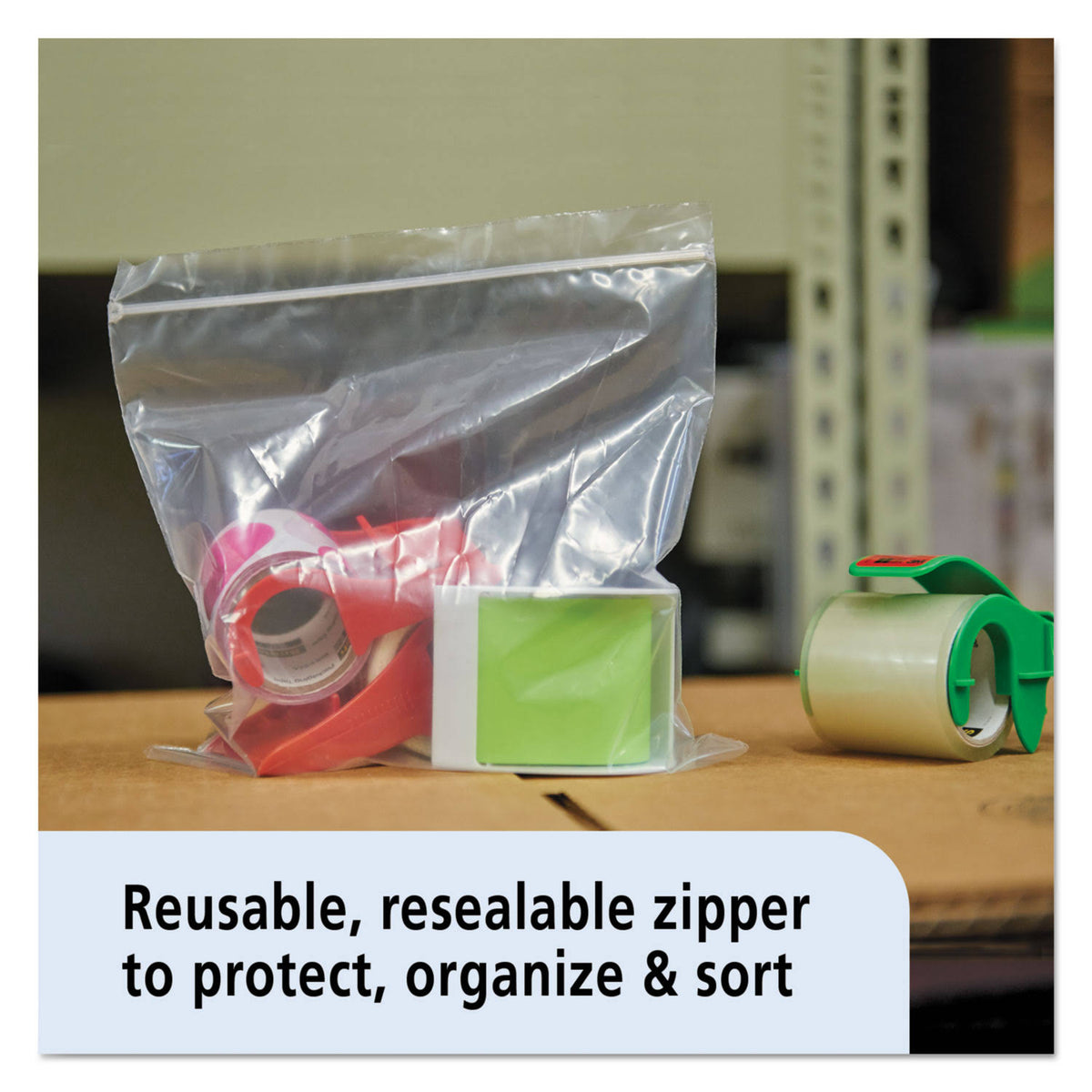 Clear 6 x 6 Zipper Seal Closure Bags, 1000/Carton Z63110