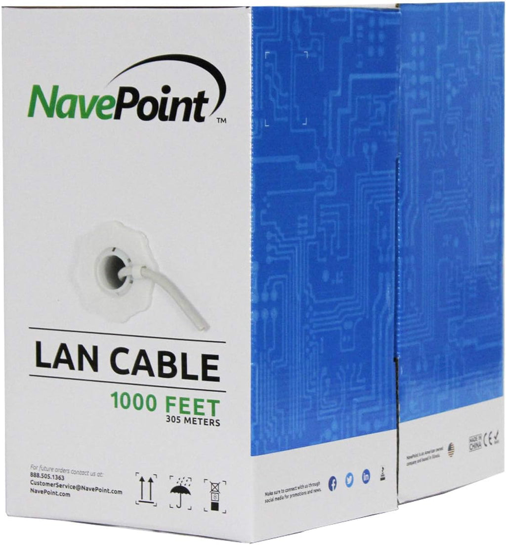 CAT5e Grey Solid Bulk Ethernet Cable 1000ft T66148