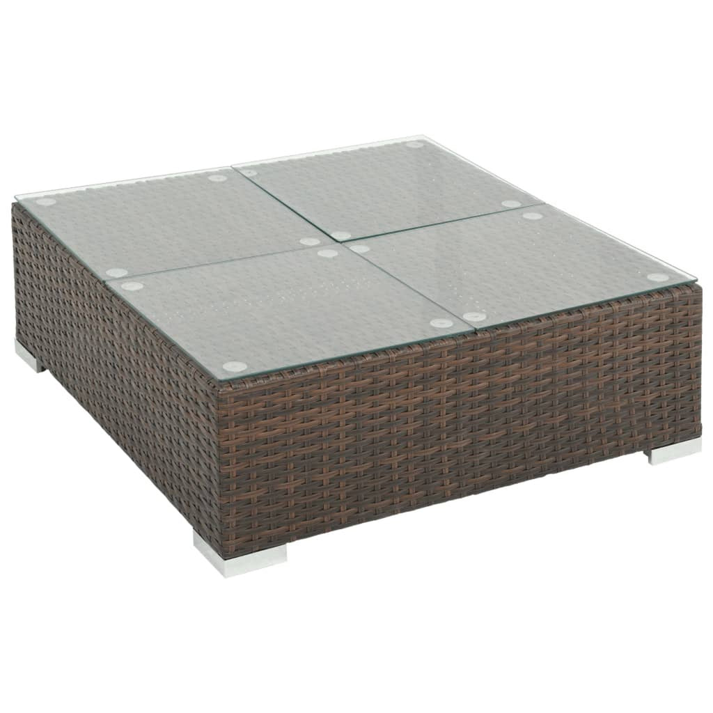 6 Piece White Cushioned Poly Rattan Outdoor Furniture Set G9472
