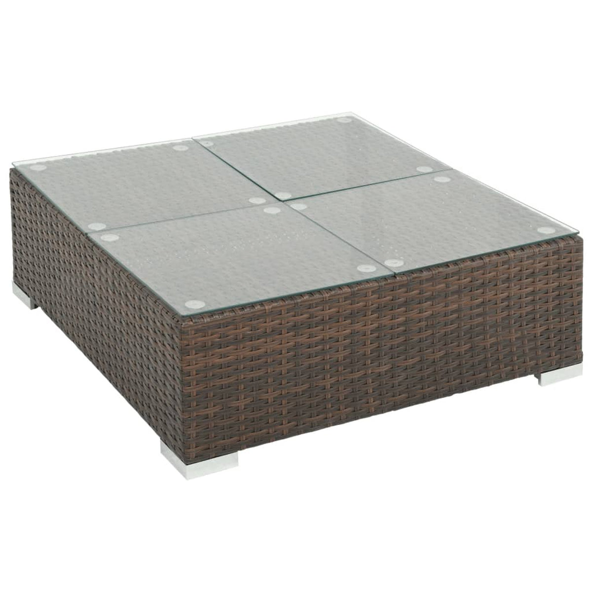 6 Piece White Cushioned Poly Rattan Outdoor Furniture Set G9472