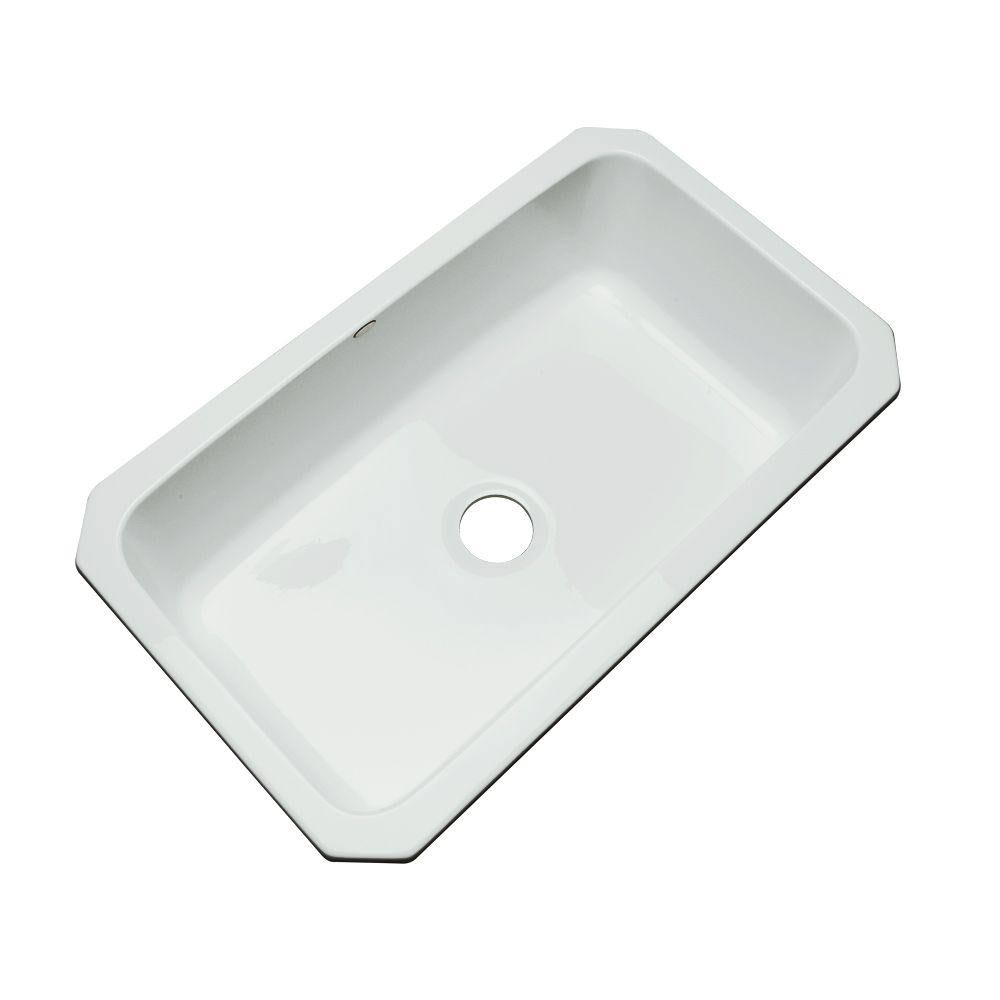 Undermount Acrylic Single Bowl Kitchen Sink in Ice Grey W300266