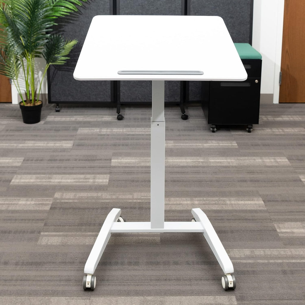 White Compact Standing Desk E2201
