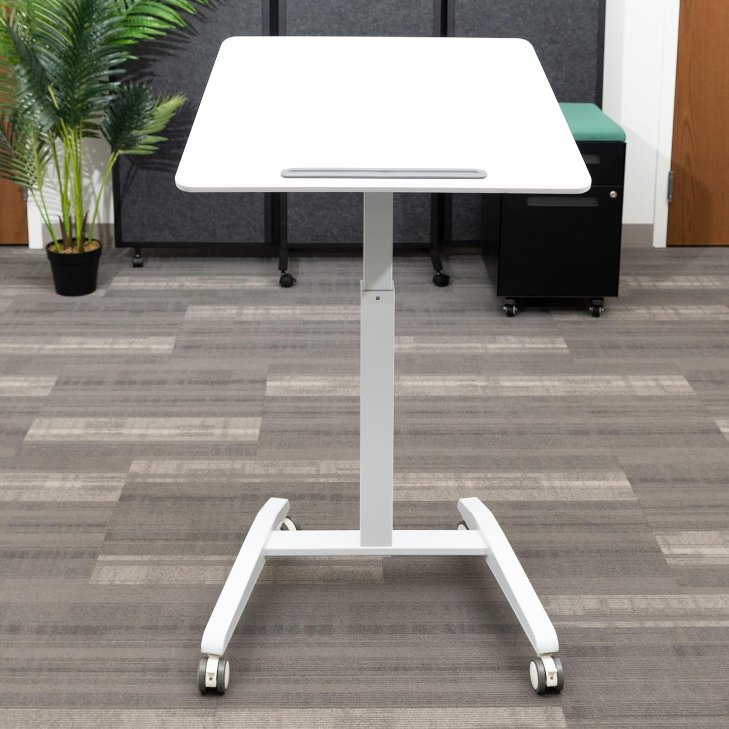 White Compact Standing Desk E2201