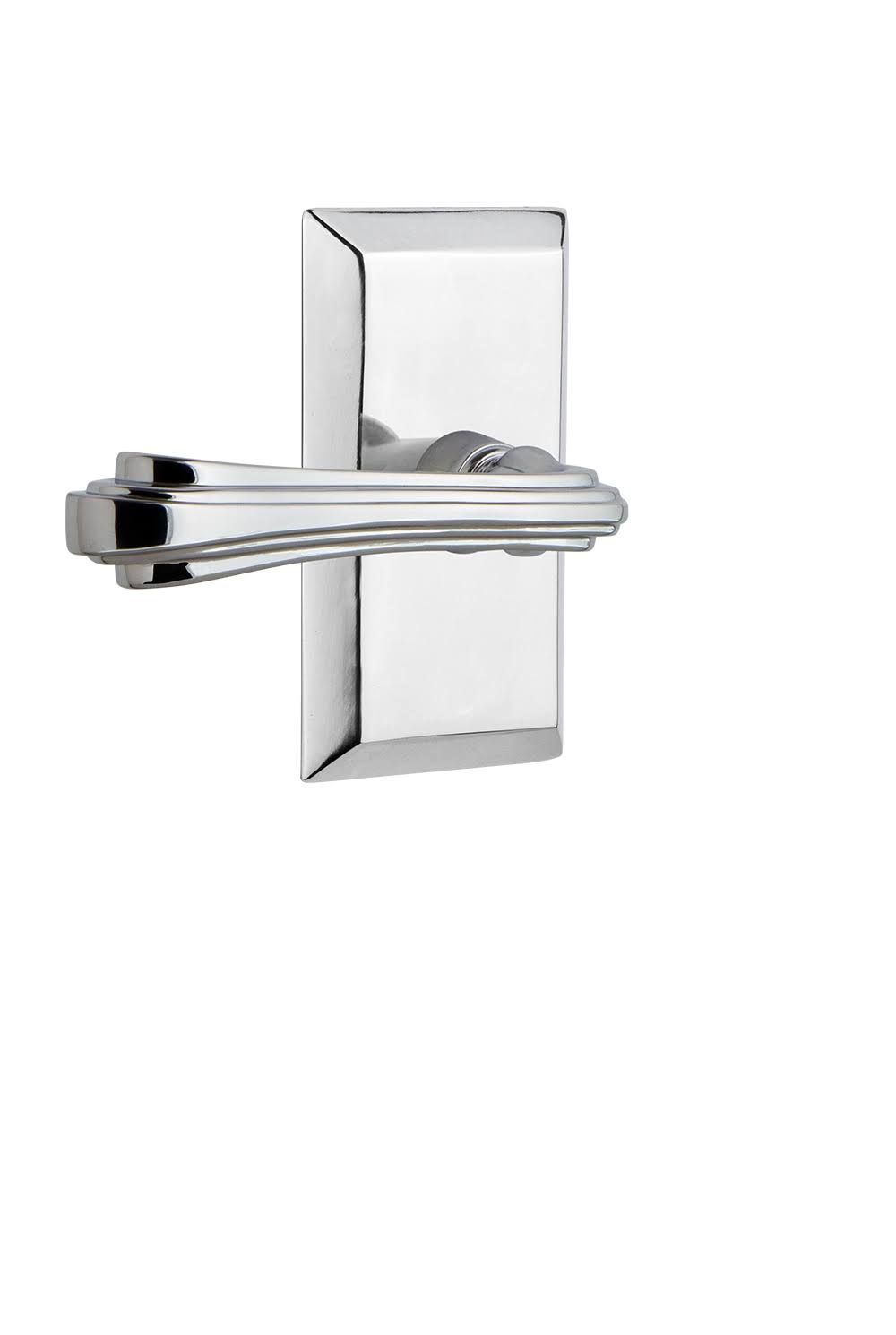 Fleur Passage Door Lever Set - Bright Chrome L916