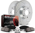 Carbon Fiber Brake Pads with Drilled & Slotted Brake Rotors Kit Y457893