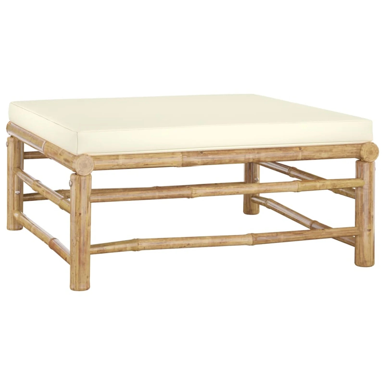 9 Piece Outdoor Sectional Sofa Set with Table Stool Bamboo Q51943