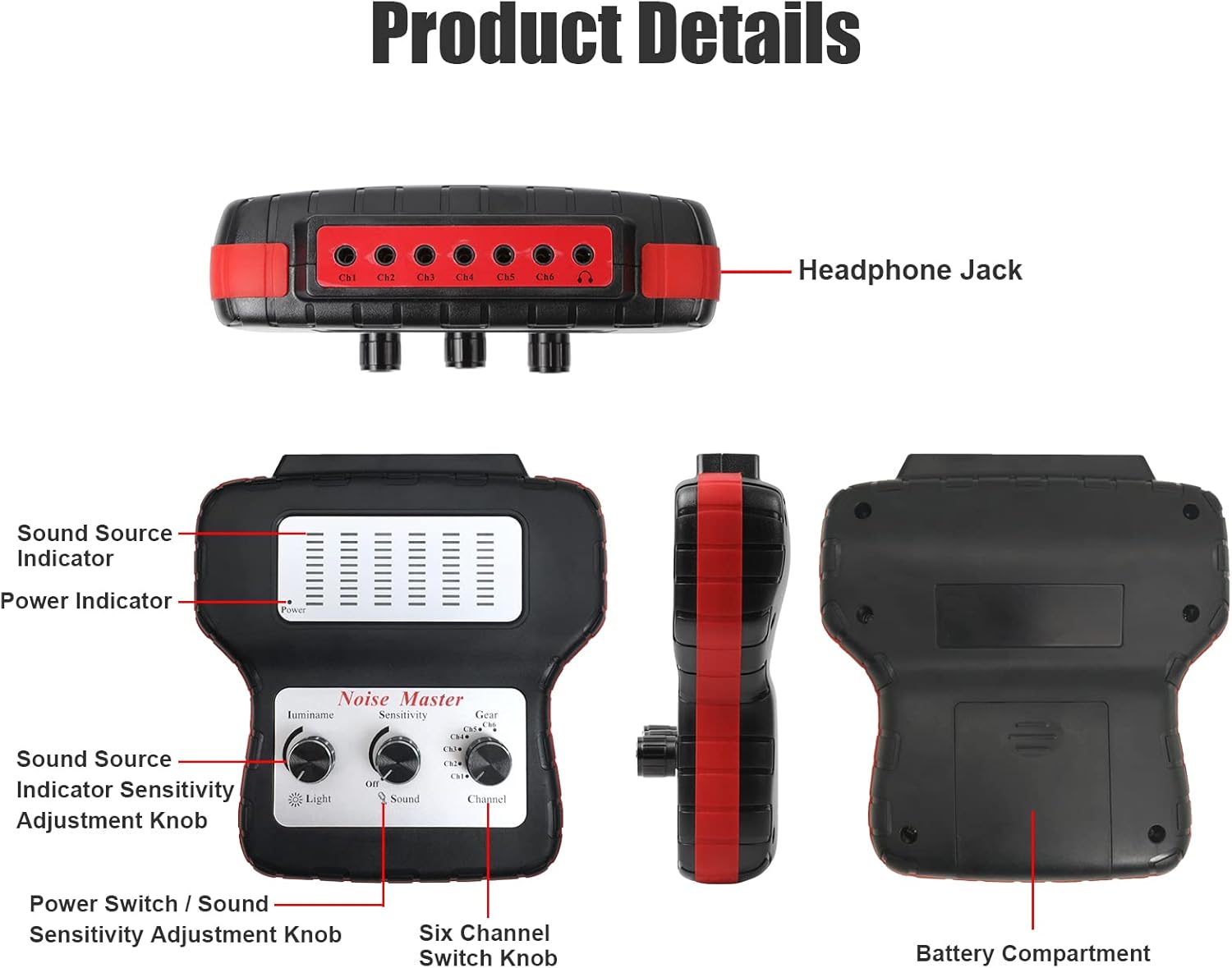 6 Channel Electronic Stethoscope with Headphone A158