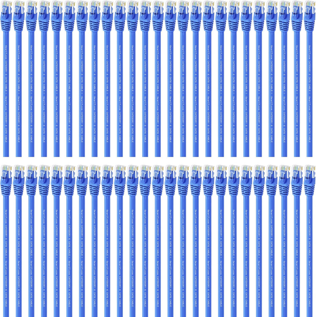 Cat6 Ethernet Cable 1 ft 50-Pack Blue R628943