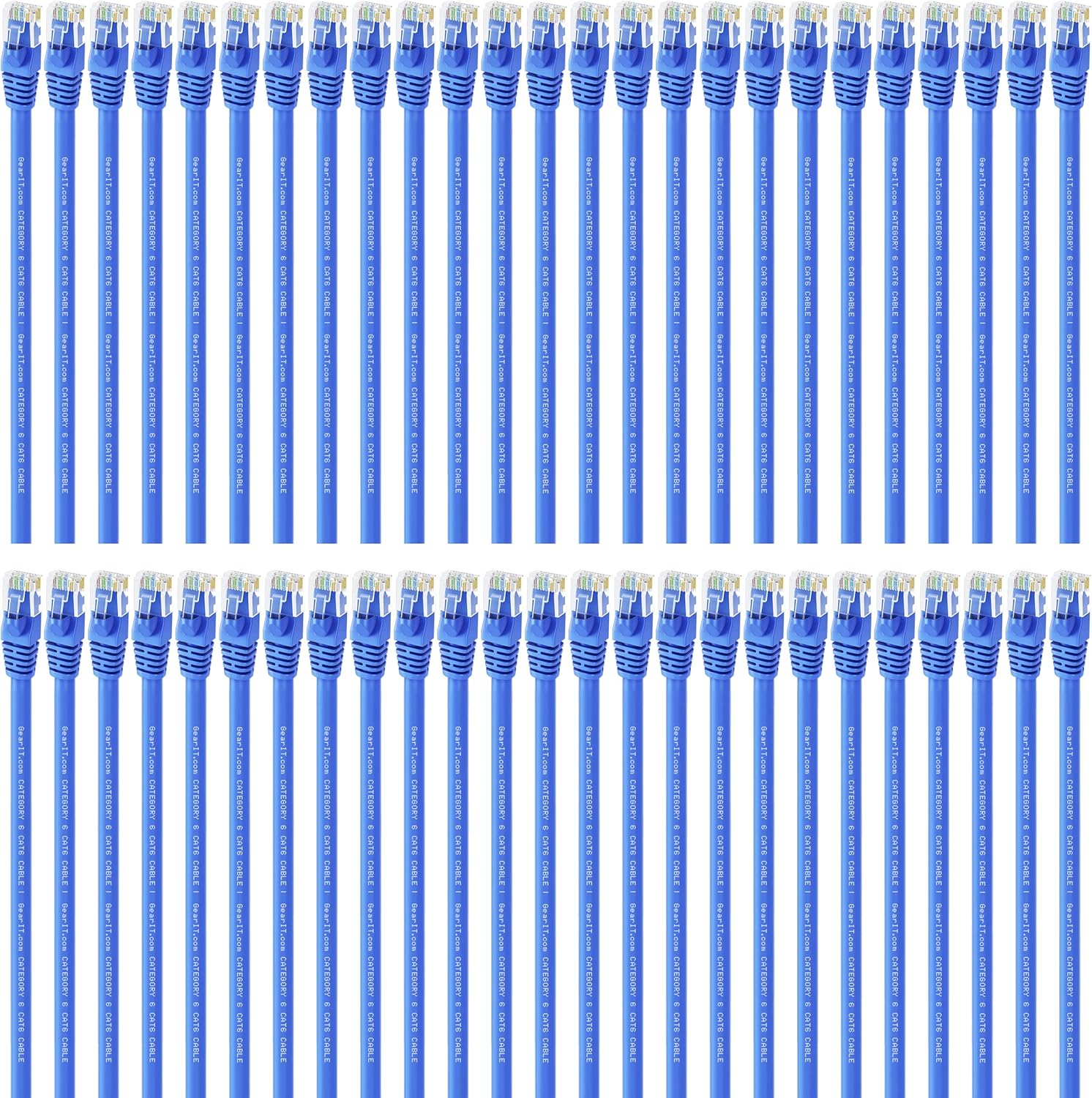 Cat6 Ethernet Cable 1 ft 50-Pack Blue R628943