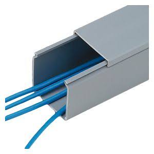 White PVC Cable Raceway Solid Duct W8949