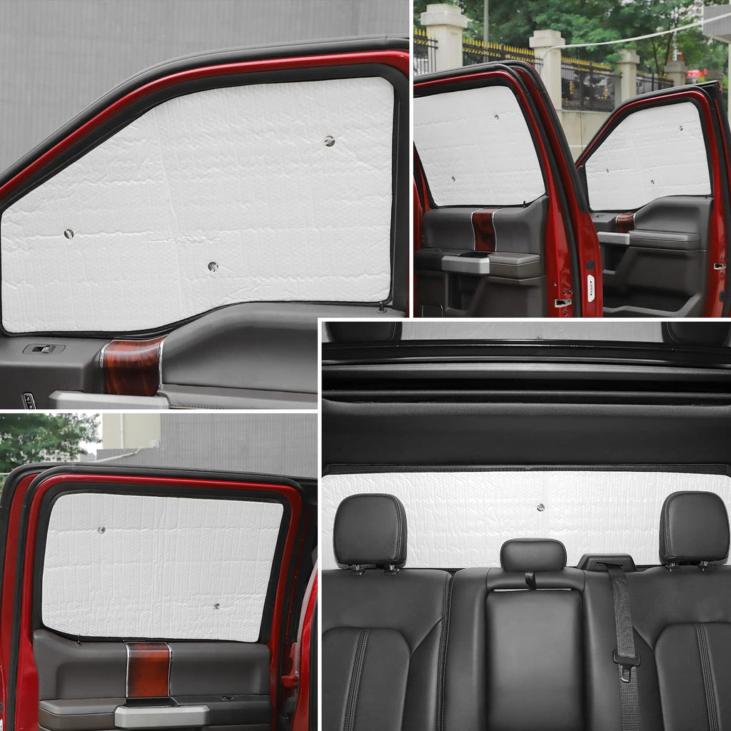 Windshield Sun Shade for Ford F150, 6PCs Pack of 2 E63923