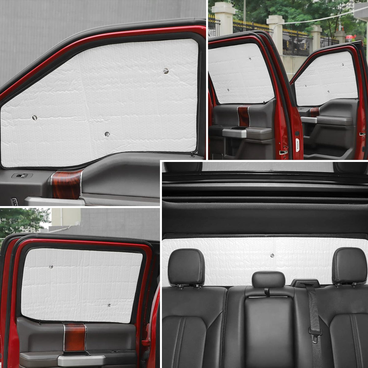 Windshield Sun Shade for Ford F150, 6PCs Pack of 2 E63923