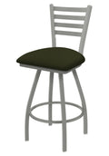 36x22 Swivel Extra Tall Bar Stool with Anodized Nickel Finish and Pine Seat R8227