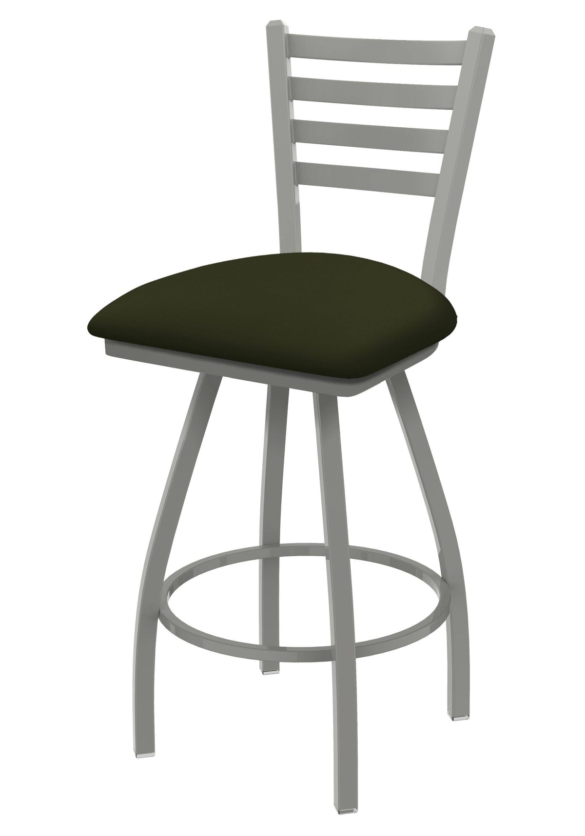 36x22 Swivel Extra Tall Bar Stool with Anodized Nickel Finish and Pine Seat R8227
