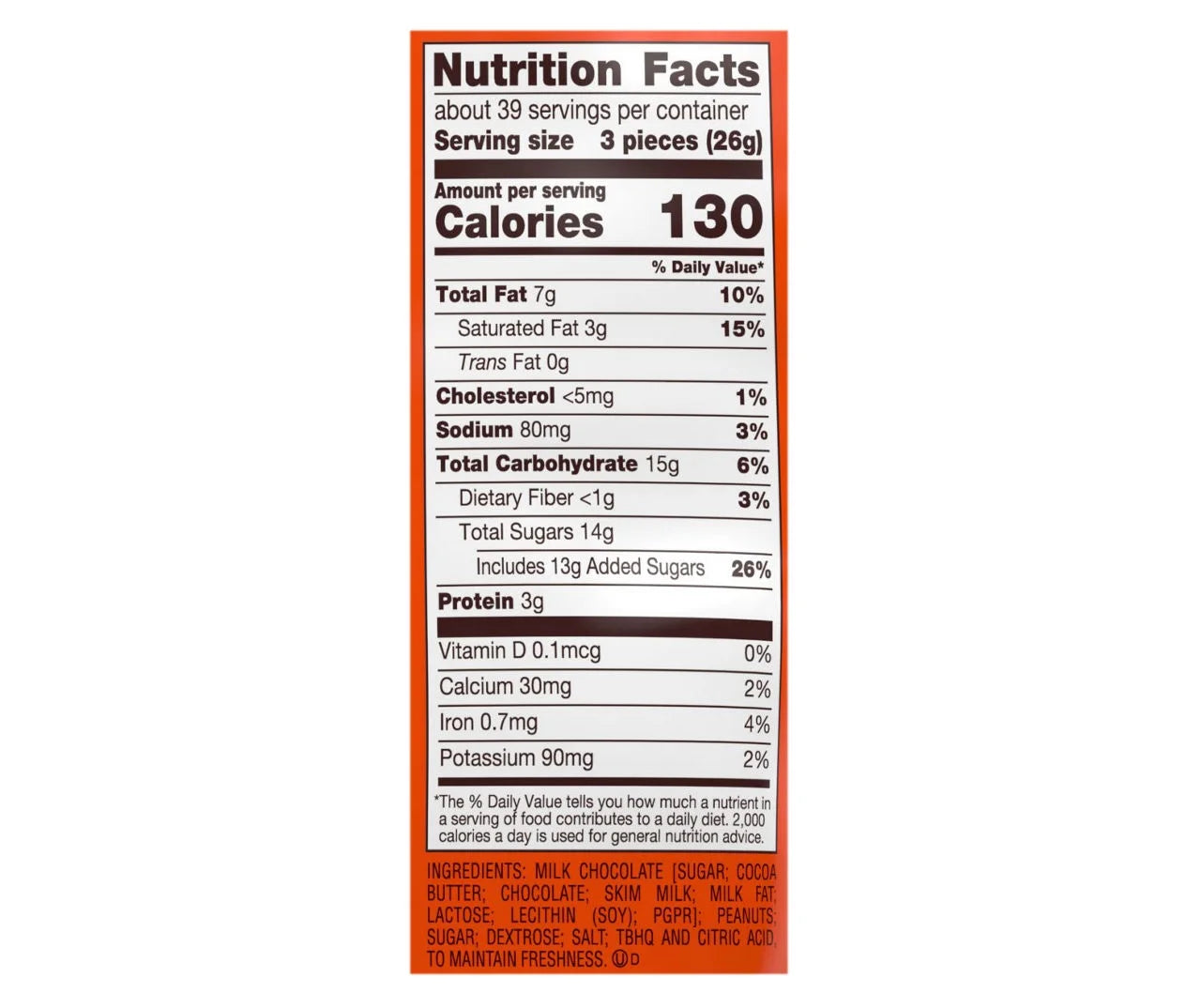 35.6 Oz. Peanut Butter Cups M5422