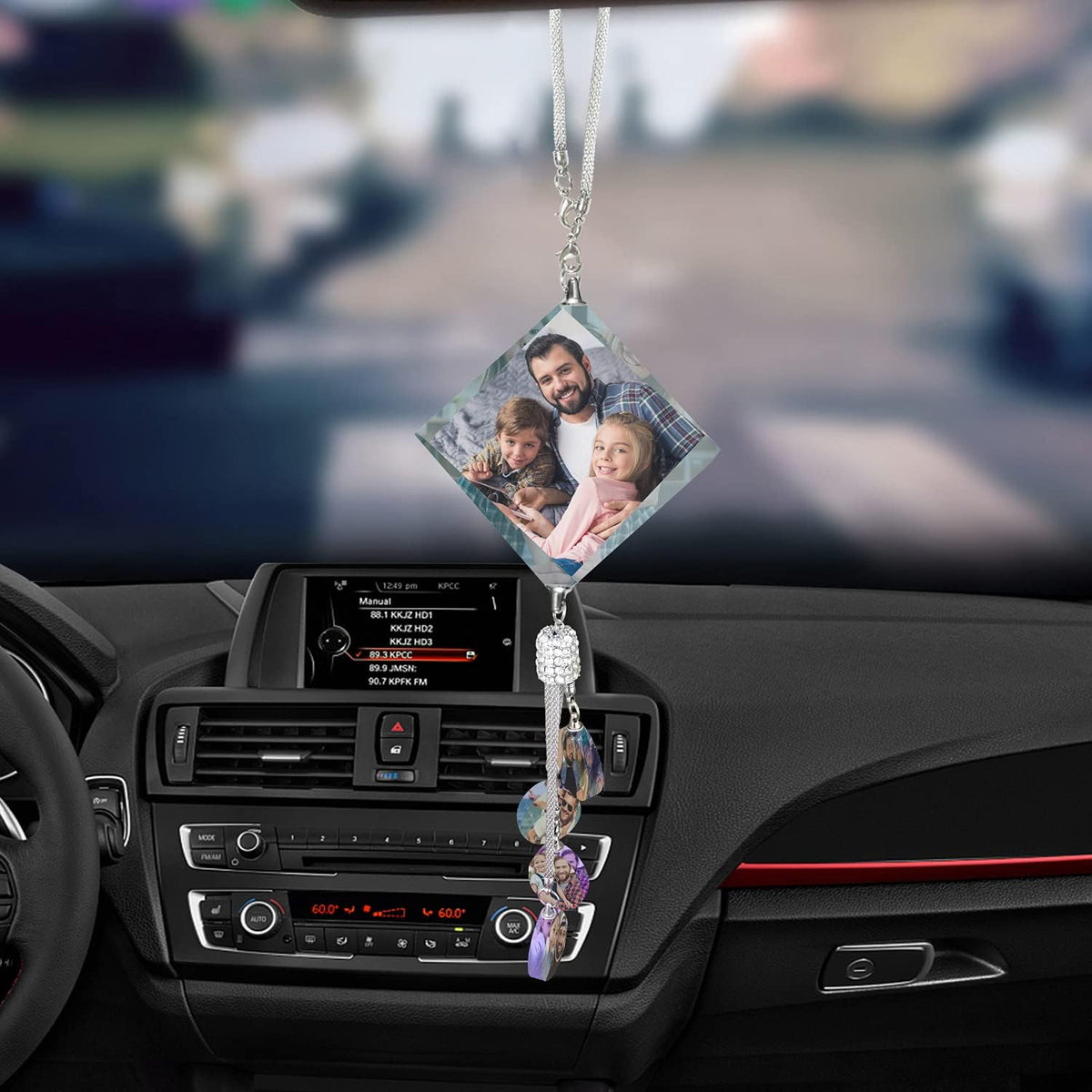 Crystal Car Charm Rearview Mirror Ornament Q365