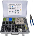 Sealed Weatherproof Automotive Electrical Connectors 1104 Piece Kit With Crimp Tool A148565