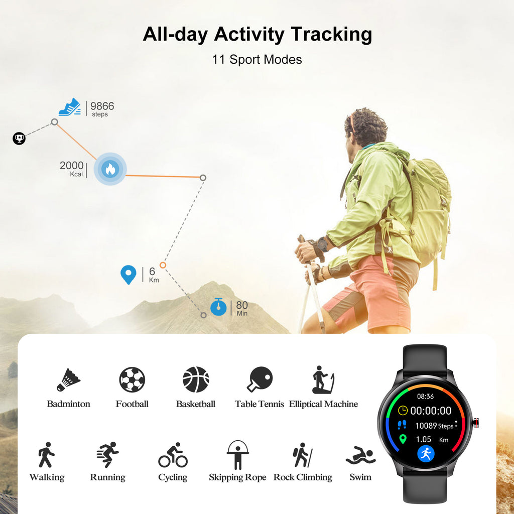 IP68 Waterproof Smart Watch Fitness Tracker J2493
