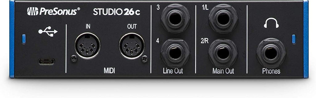 2x4 USB Audio/MIDI Interface with Studio One 5 Artist Software Pack with CR3-X Pair Studio Monitors and 1/4” Instrument Cables Z1786