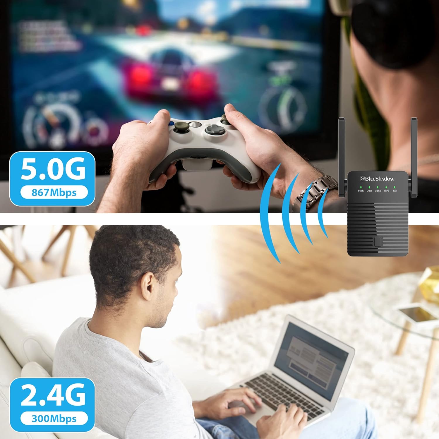 WiFi Extender AC 1200 Dual Band Repeater 2 Pack P292241