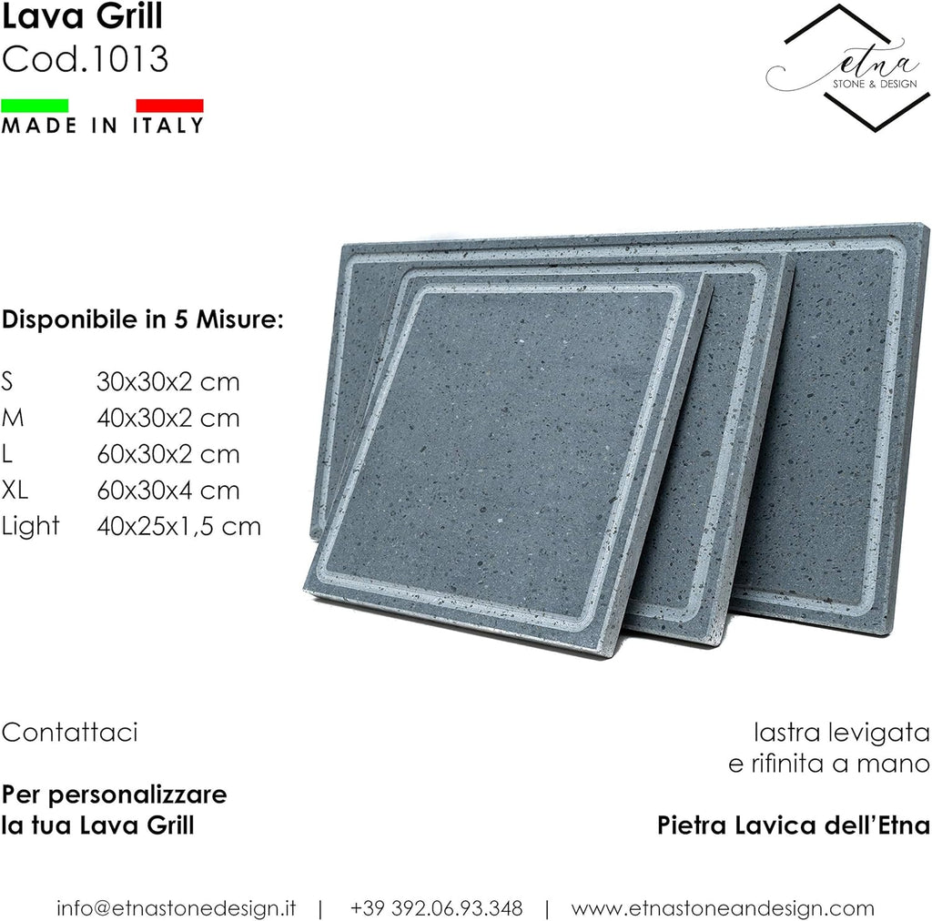 Lava Stone Polished Plate for Oven and Barbecue L91080