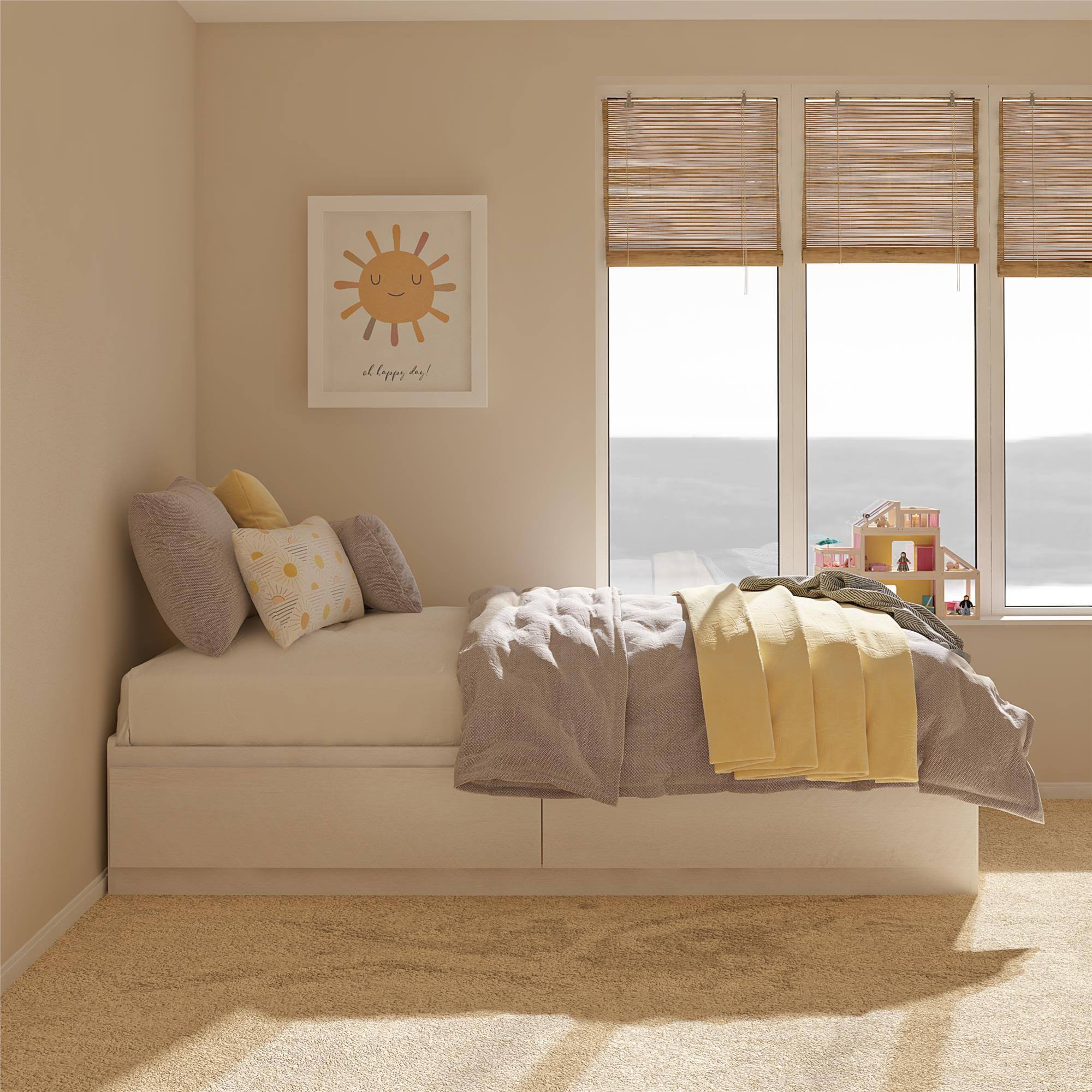 Twin Mates Bed Ivory Oak I85592