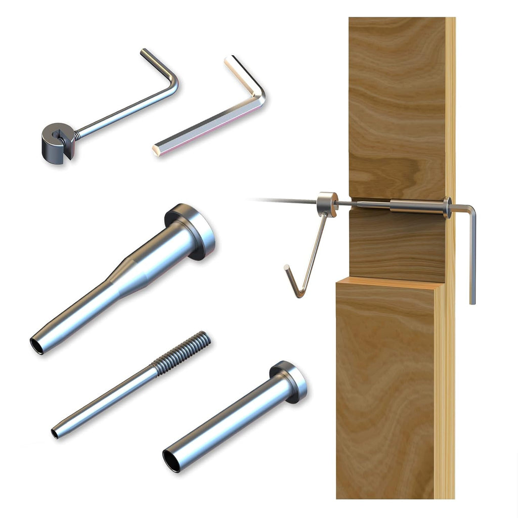 20 Pairs Stainless Steel Cable Railing Hardware Kit for 1/8 Cable G732