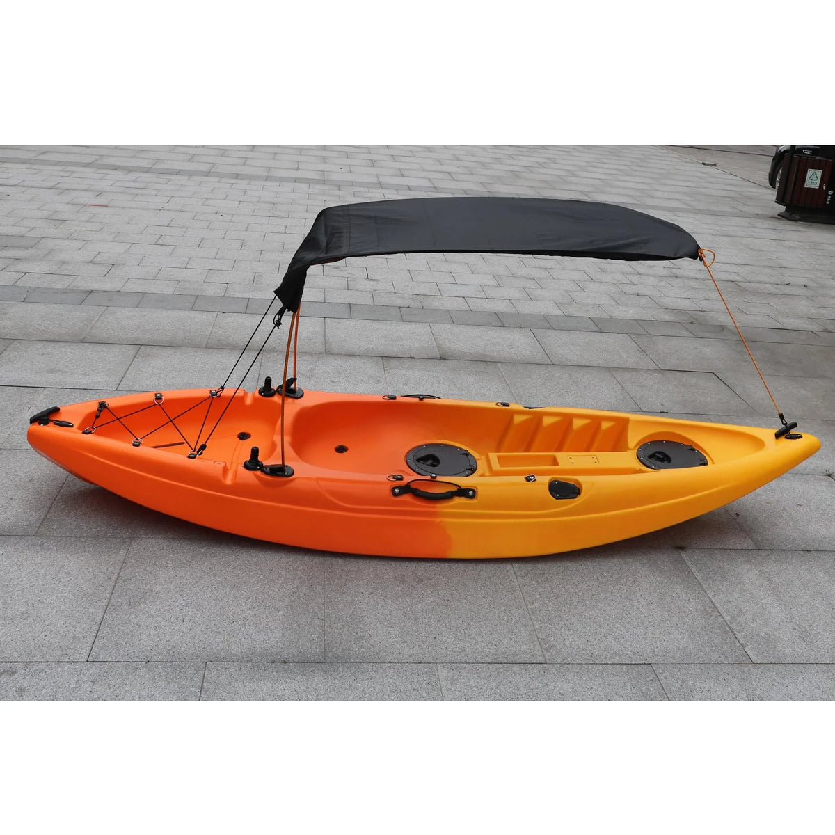 Gray Waterproof Oxford Cloth Canoe Sun Shade Canopy Q734712