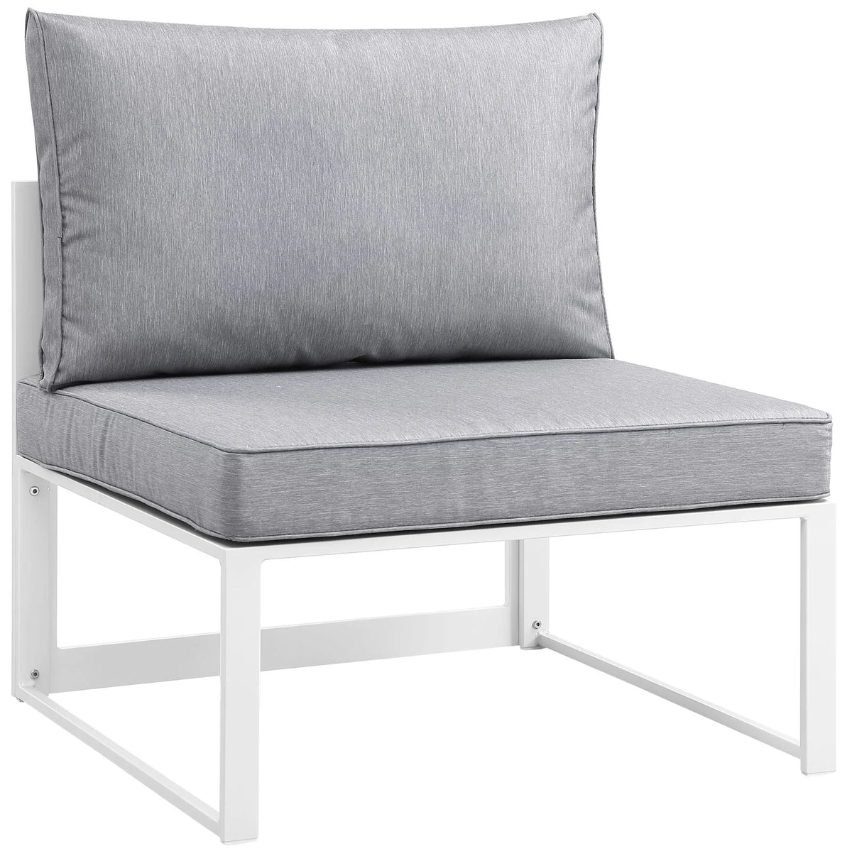 White Grey Fabric Outdoor Patio Sectional Sofa Set C2849