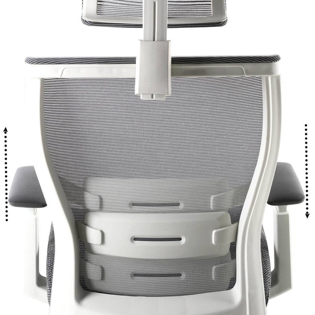 Gray Ergonomic Chair with Footrest K230
