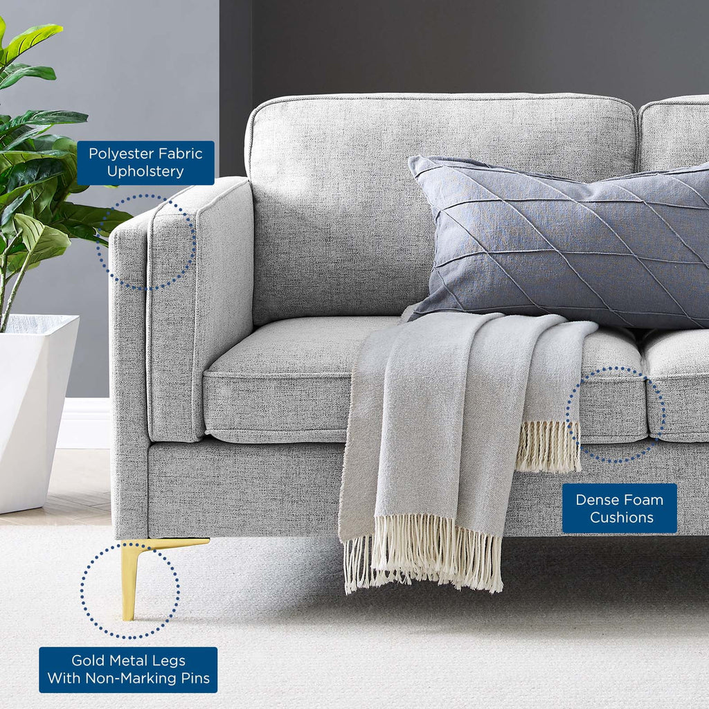 Light Grey Fabric Sofa B2819