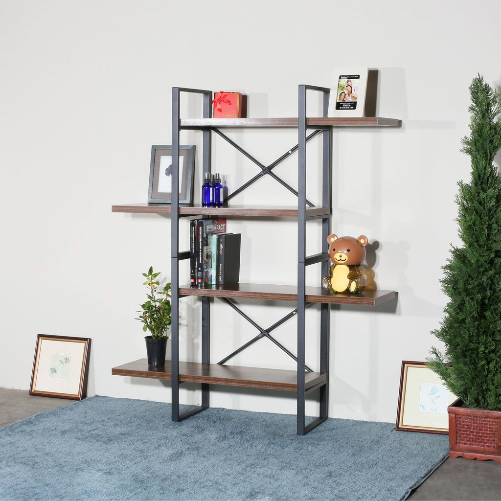 4 Shelf Display Bookcase, Brown B83674