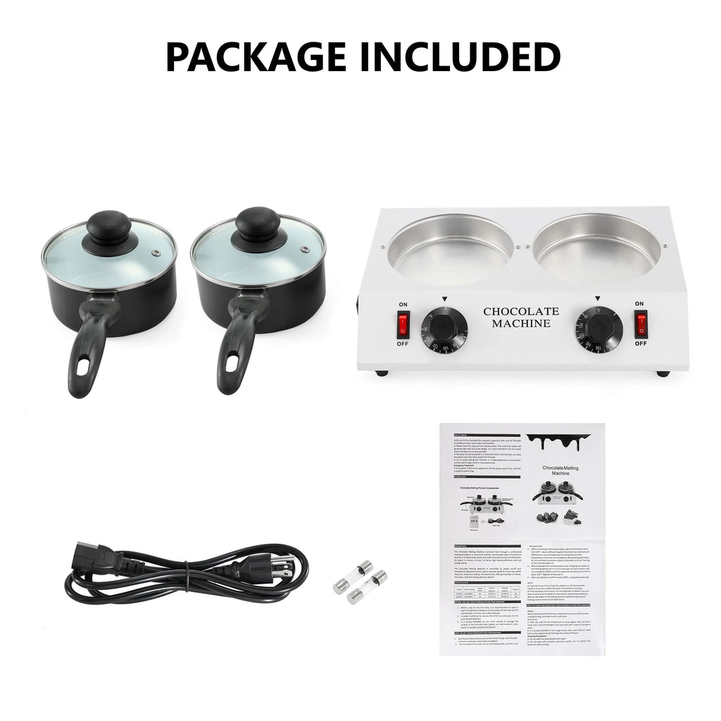 Chocolate Melting Pot, Double Pots Electric Melter D4573