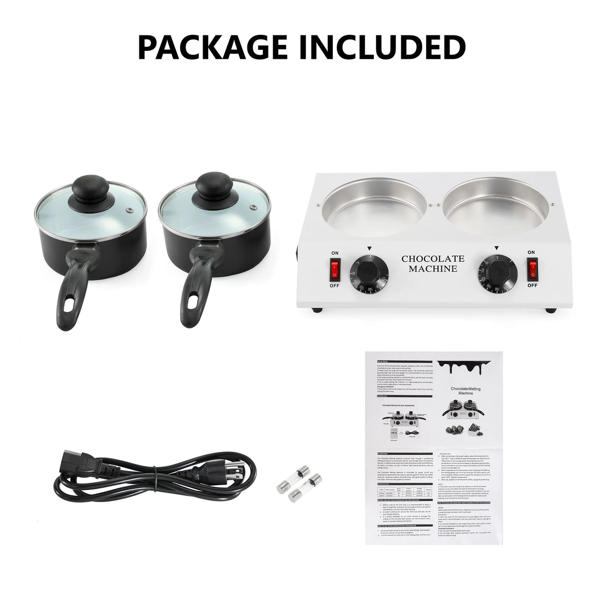 Chocolate Melting Pot, Double Pots Electric Melter D4573