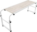 47 Inch Overbed Table with Wheels Rolling Bed Table Laptop Cart Computer Desk L351
