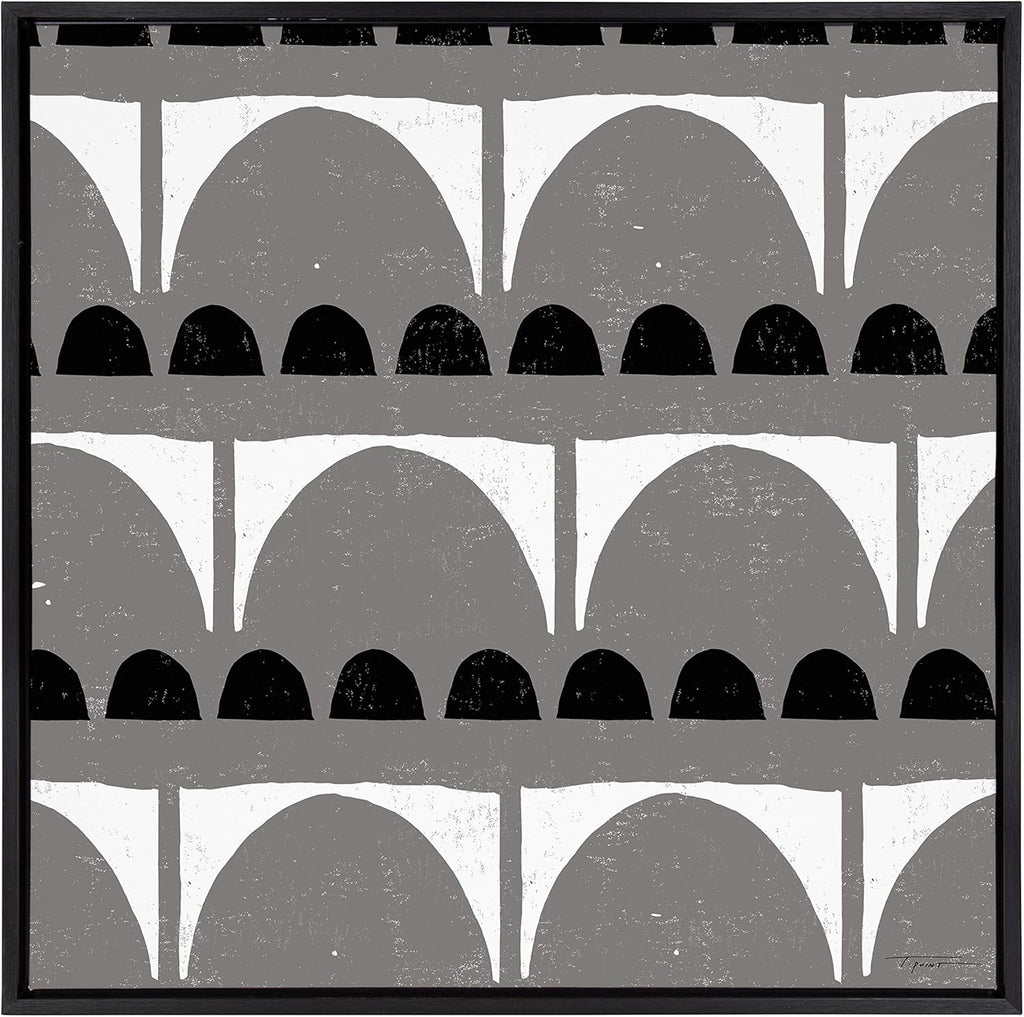 30x30 Black Framed Canvas Wall Art S833