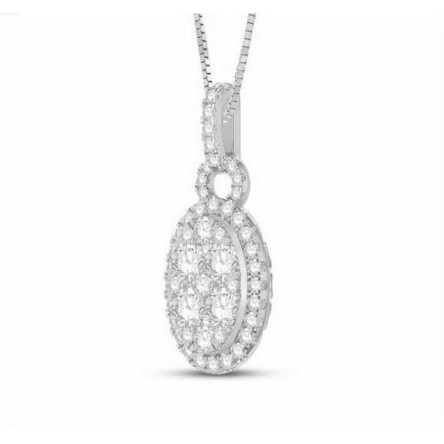 14K White Gold Lab Grown Diamond Pendant F54029