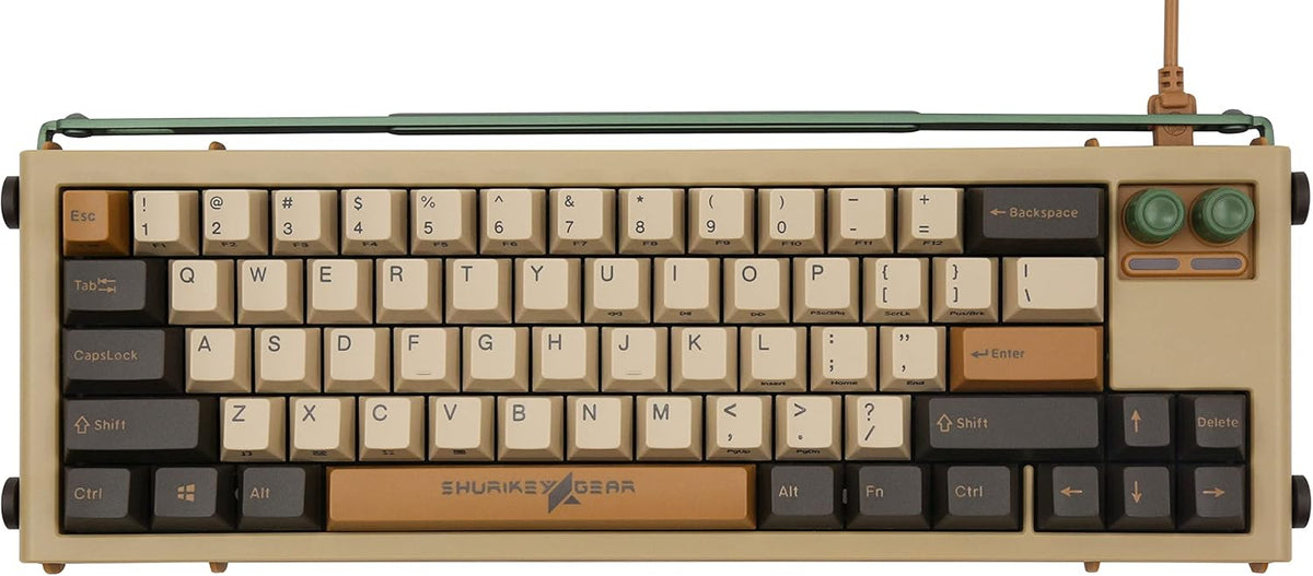 65% Wireless Wired Mechanical Keyboard with White LED Backlit V654566