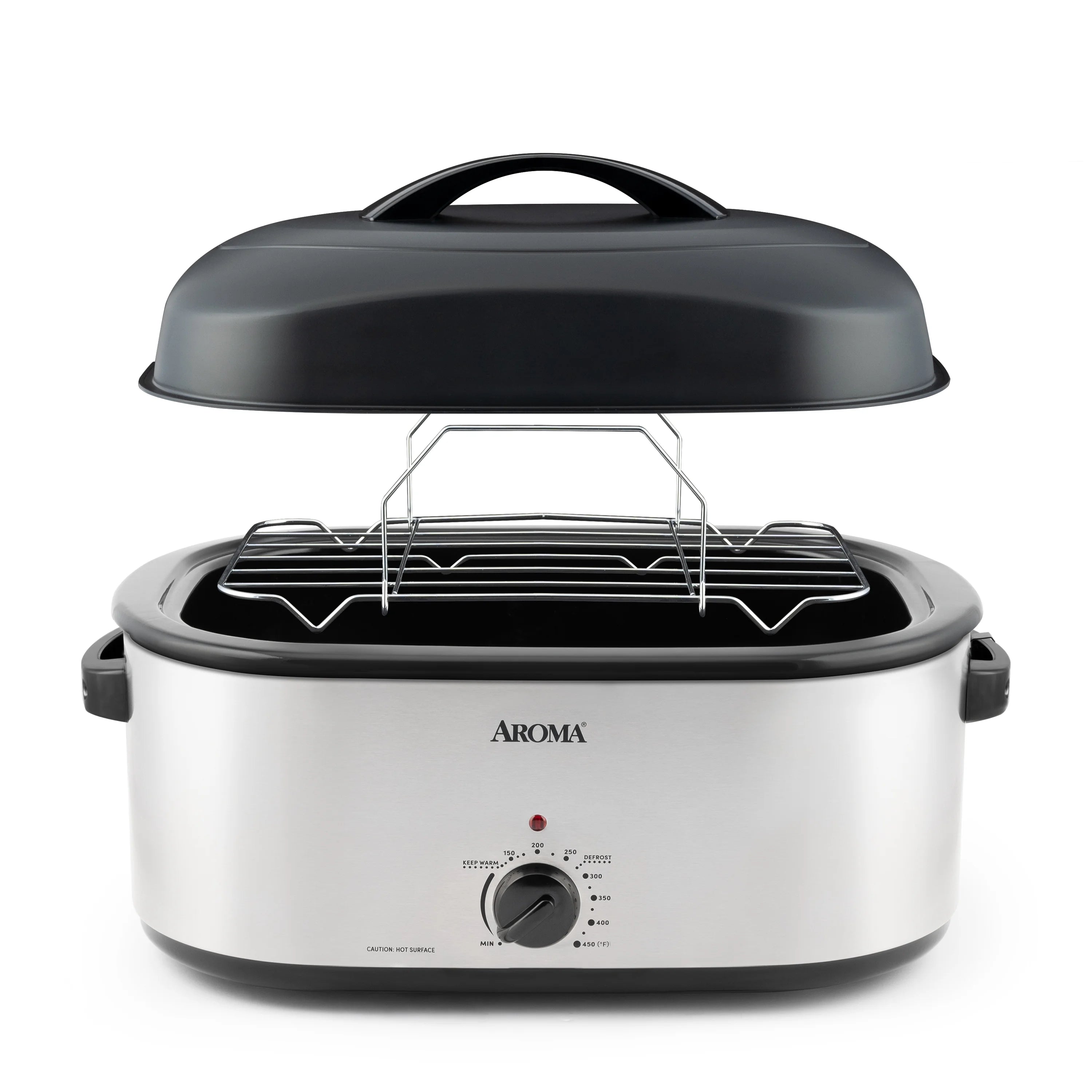 22 Quart Electric Roaster Oven with High-Dome & Self-Basting Lid, Stainless Steel K8063