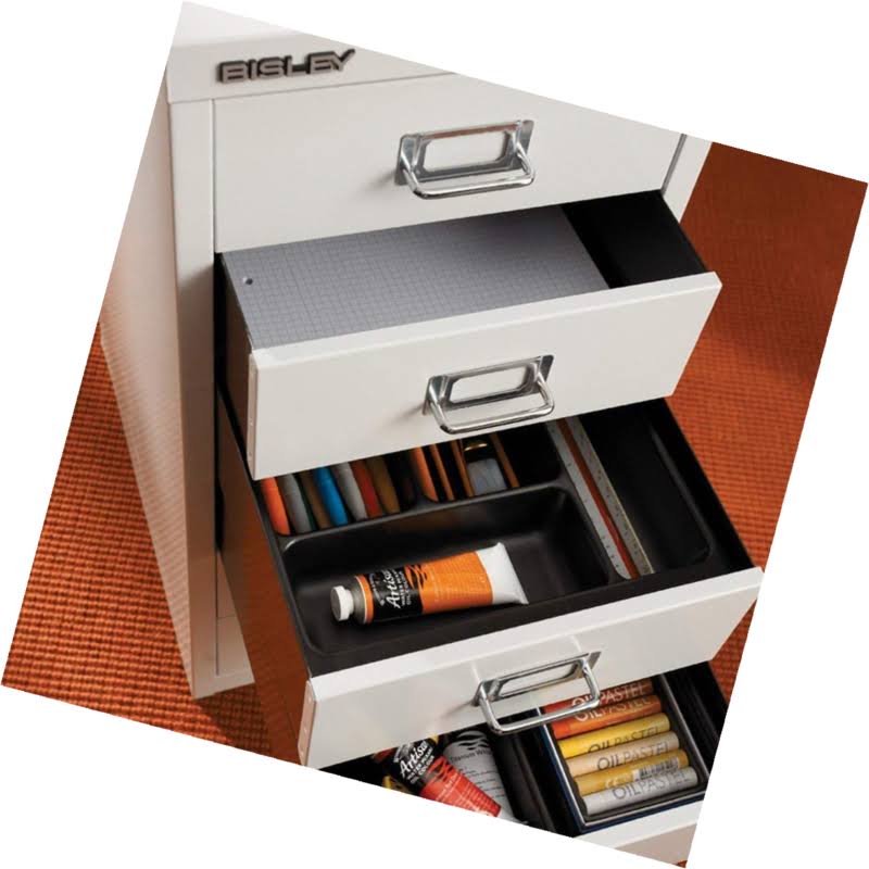 White 6 Drawer Steel Under-Desk Storage Cabinet P40533