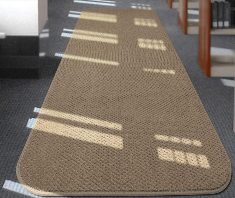 Skid-Resistant Carpet Runner - Camel Tan - 8 Feet X 27 Inches A2274