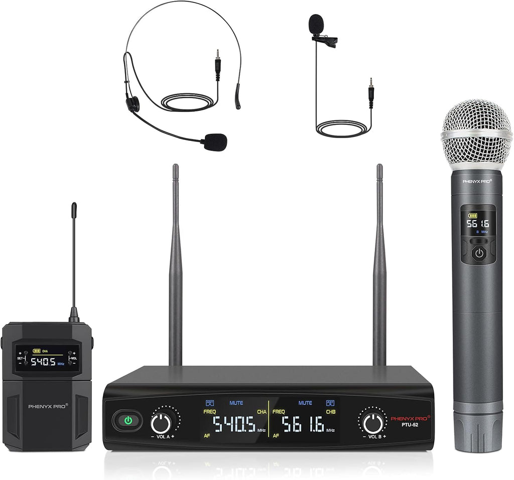 UHF Wireless Microphone System with Case B617