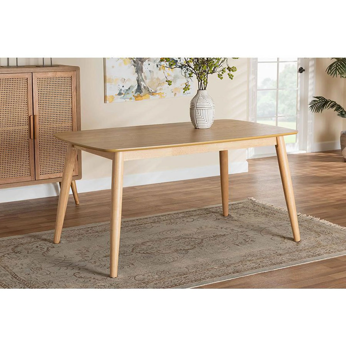 Natural Oak Finished Wood Dining Table T4367
