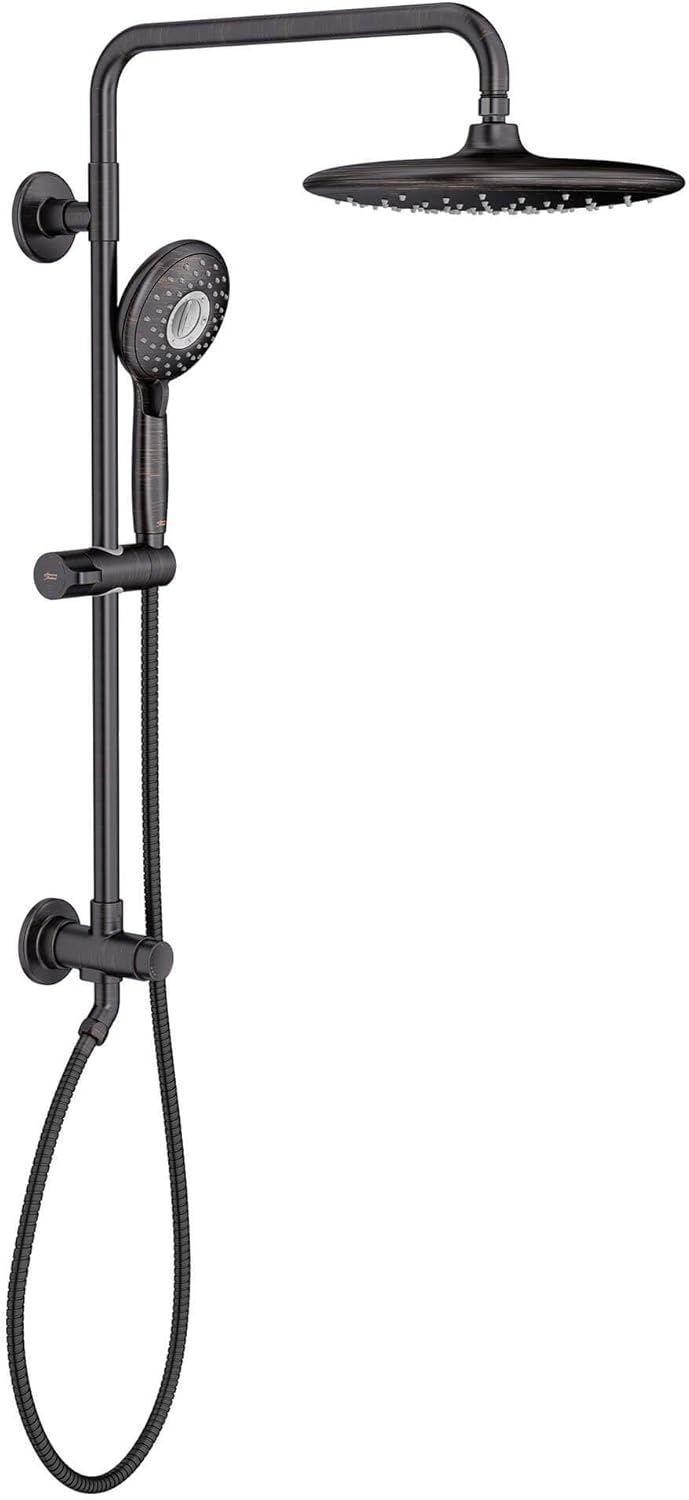 Polished Chrome Rain Showerhead and Hand Shower System R9844